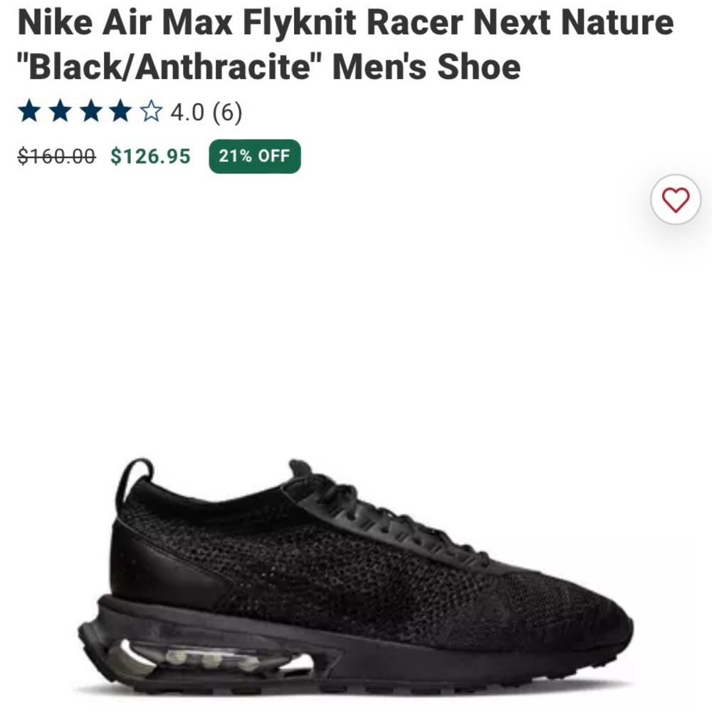 Nike Air Max Flyknit Racer Next Nature Men's Shoe